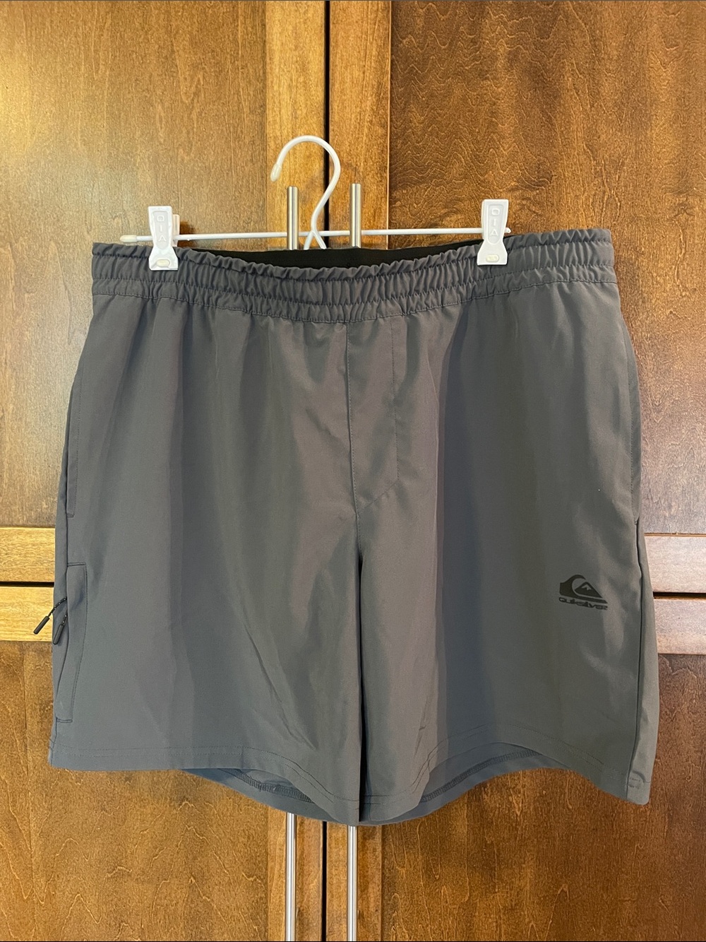 Quiksilver Men's Charcoal Elastic-Waist Dryflight Shorts